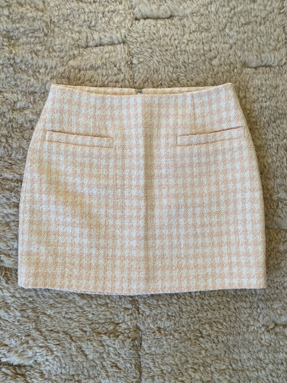 NWT ANINE BING Vanessa Houndstooth Tweed Miniskirt - 34